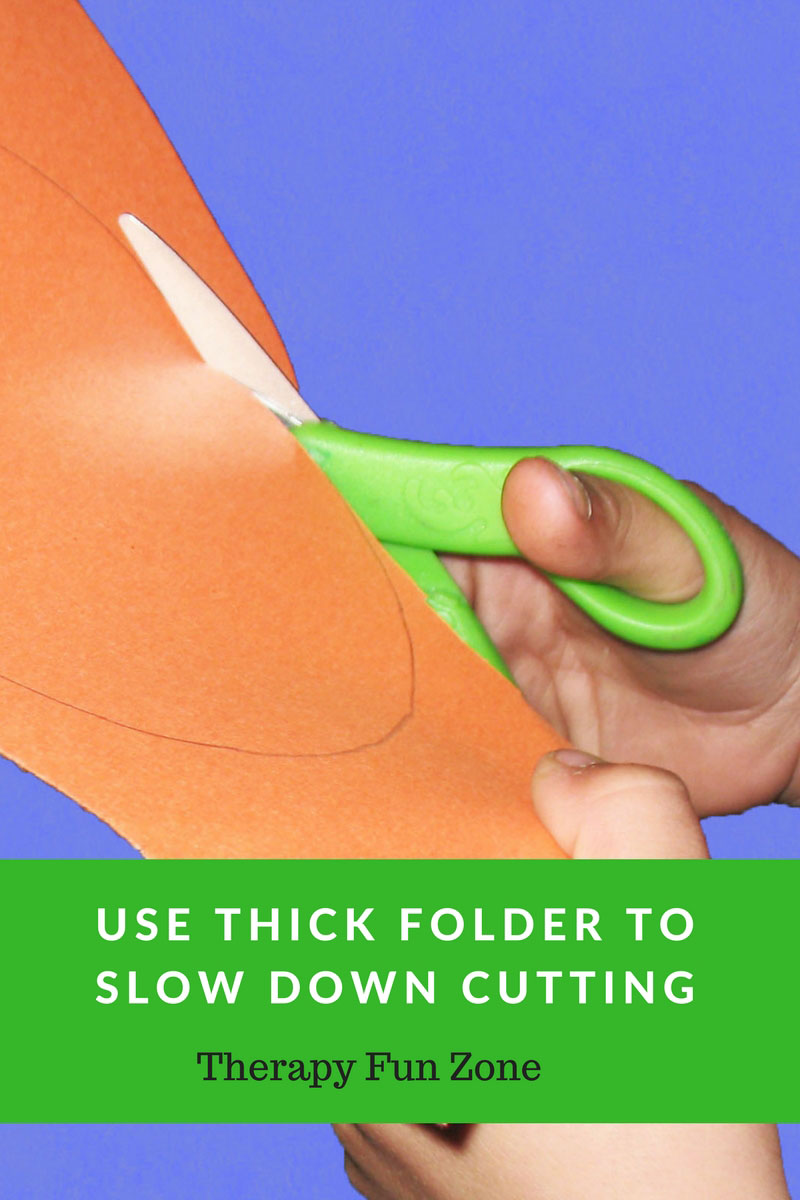 Cool trick to help kids learn to turn the paper while cutting