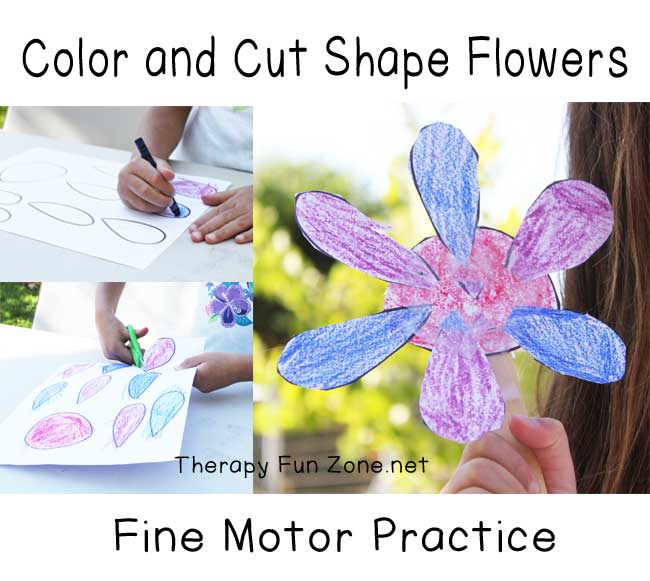 Coloring and Cutting Shapes for a Picture