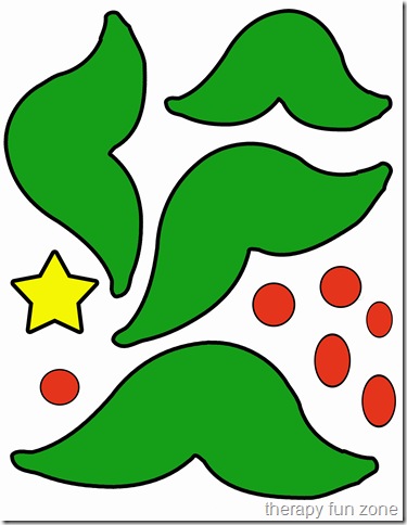 cutting designs xmas tree color