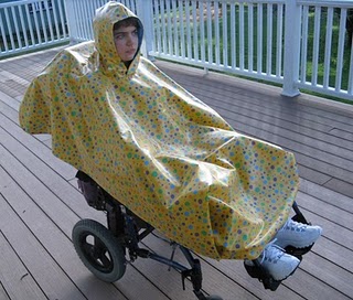 Wheelchair rain poncho