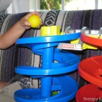Using a ball ramp to work on fine motor and visual perception