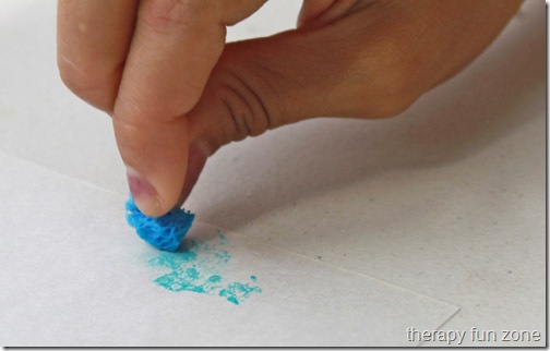 Painting With Tiny Sponges - Therapy Fun Zone