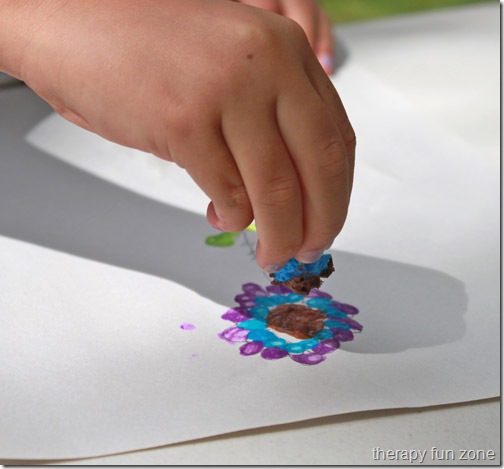 Painting With Tiny Sponges - Therapy Fun Zone