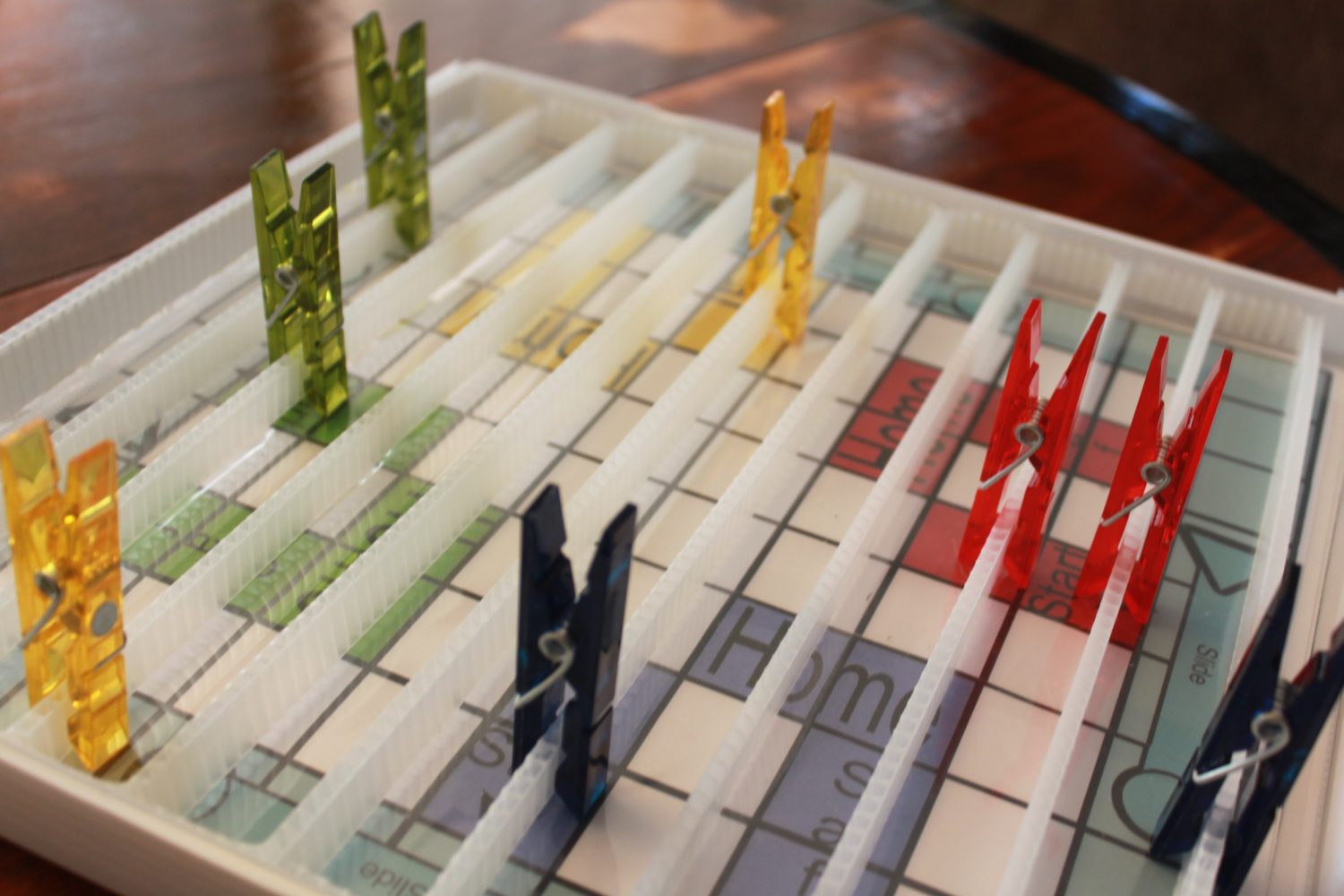 Clothespin Game Boards