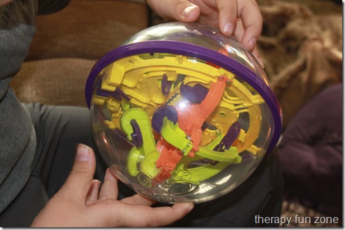 ball with marble maze inside