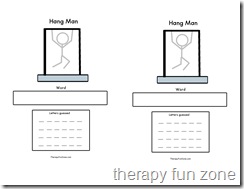 Hang Man for writing practice - Therapy Fun Zone