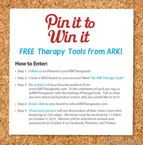 Ark Therapeutic is having a pin it to win it giveaway