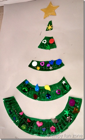 paper plate christmas tree