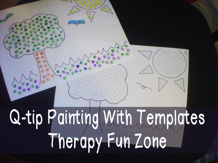 Q Tip Painting With Templates Therapy Fun Zone