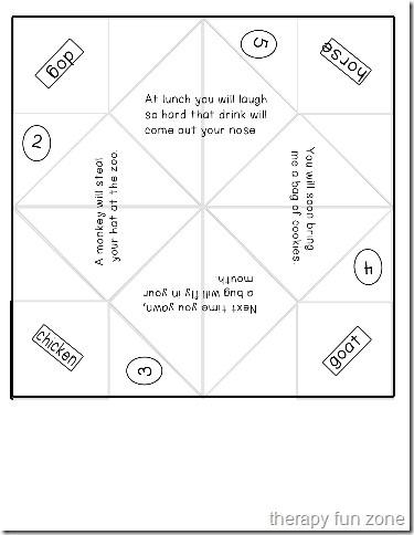 Cootie Catchers re-visited because I love them - Therapy Fun Zone