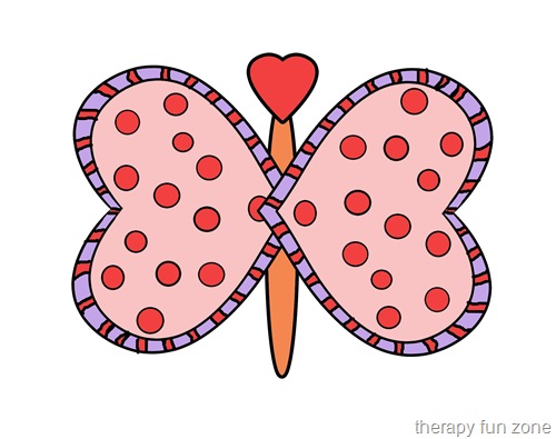 Making heart butterflies