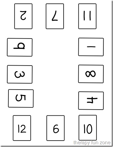 clothespin number matching free sample