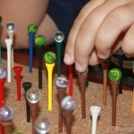 Game Made With Golf Tees and Marbles
