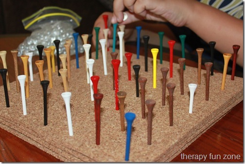 golf tees and marbles game 1