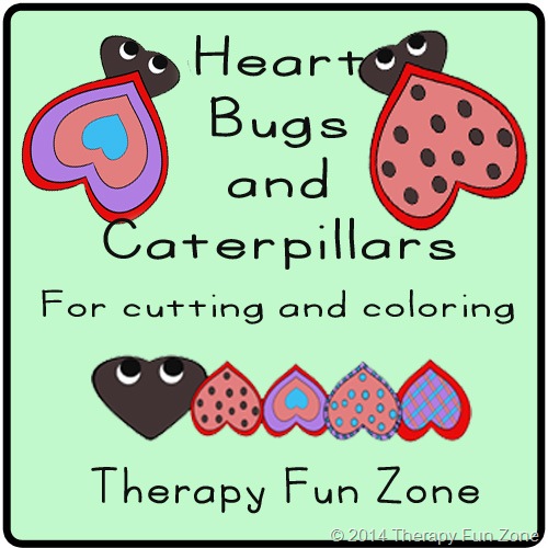 Coloring and Cutting Heart Bugs and Caterpillars