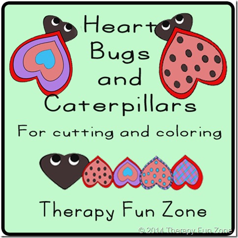 heart bugs for coloring and cutting