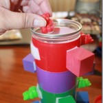 Color matching velcro block fine motor toy