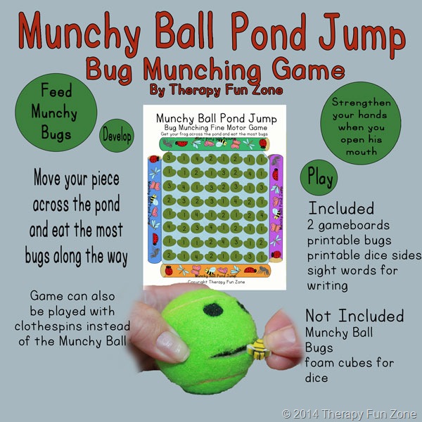 Pond Jump Fine Motor Game With Munchy Ball