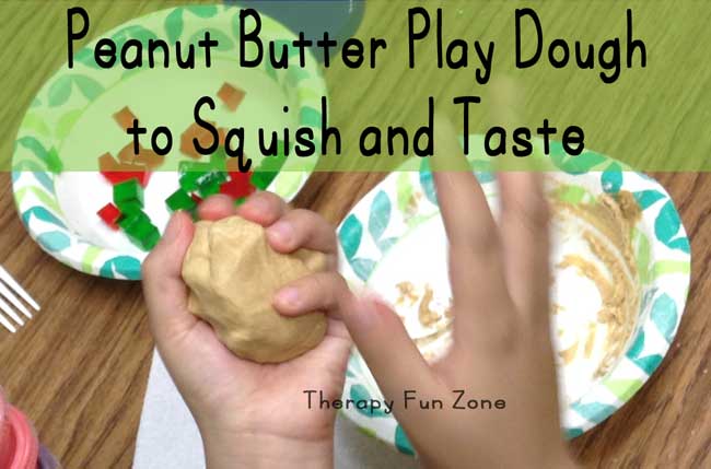 Delicious Sensory Peanut Butter Play Dough