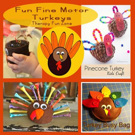 Fun Fine Motor Turkey Activities - Therapy Fun Zone