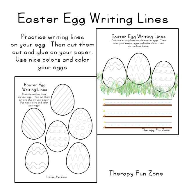 Easter Egg Writing Lines