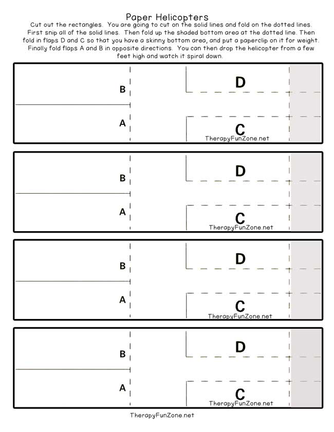 Free Printable Paper Helicopter Template Printable Templates