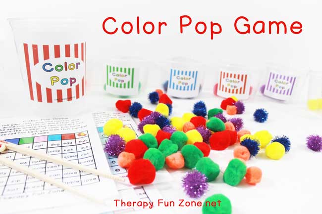 Color Pop Game For Fine Motor and Writing