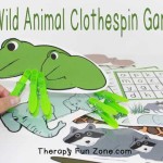 Wild Animal Clothespin Game
