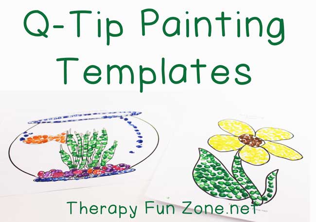 More Q Tip Painting Templates Therapy Fun Zone