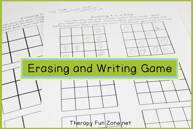 erasing and writing game