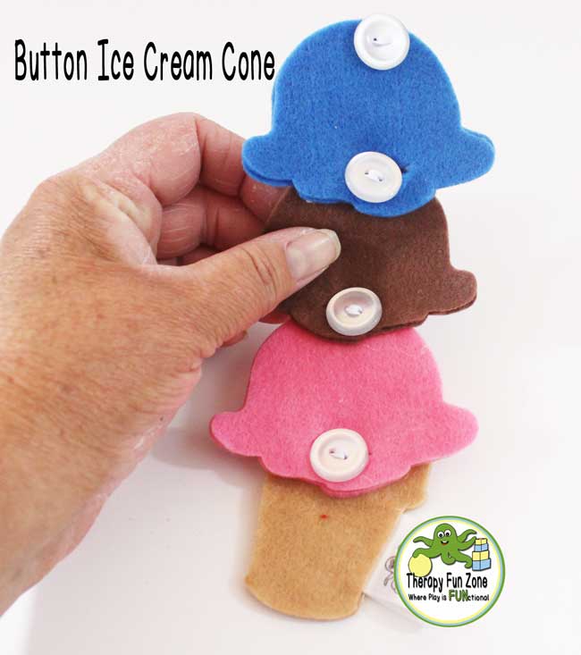 A Fun Summer Buttoning Ice Cream Cone