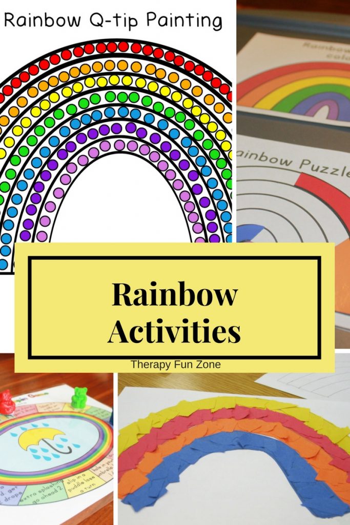 Rainbow Fine Motor Activities with Qtip Painting Therapy Fun Zone