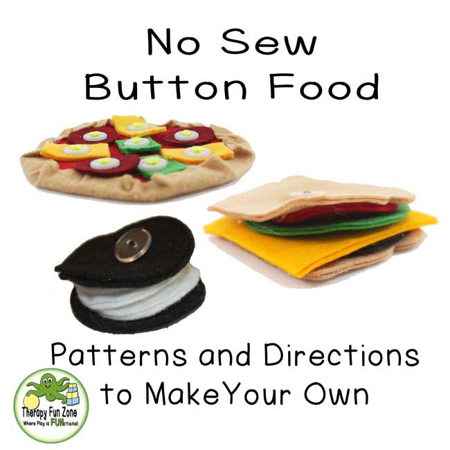 No Sew Button Food Patterns