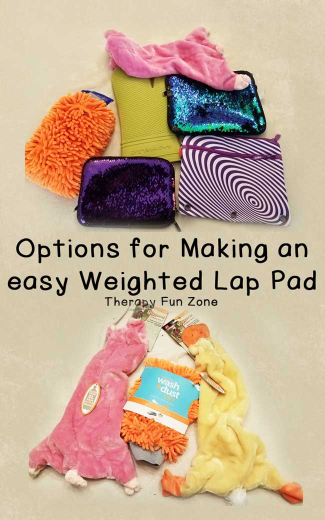 Make your own weighted lap pads Therapy Fun Zone