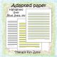 Using adapted paper