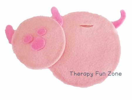 Fine motor felt piggy bank with zipper