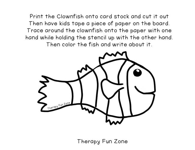 clownfish stencil