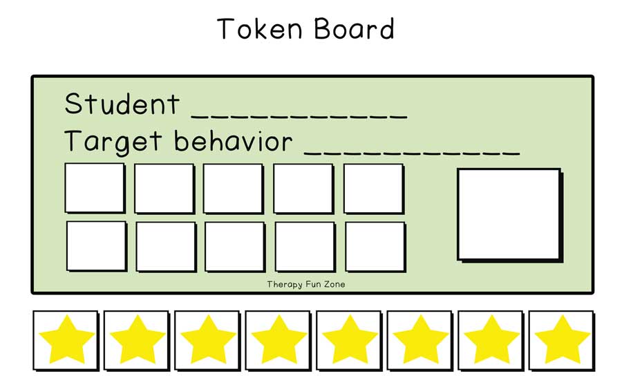 Token Board template Therapy Fun Zone