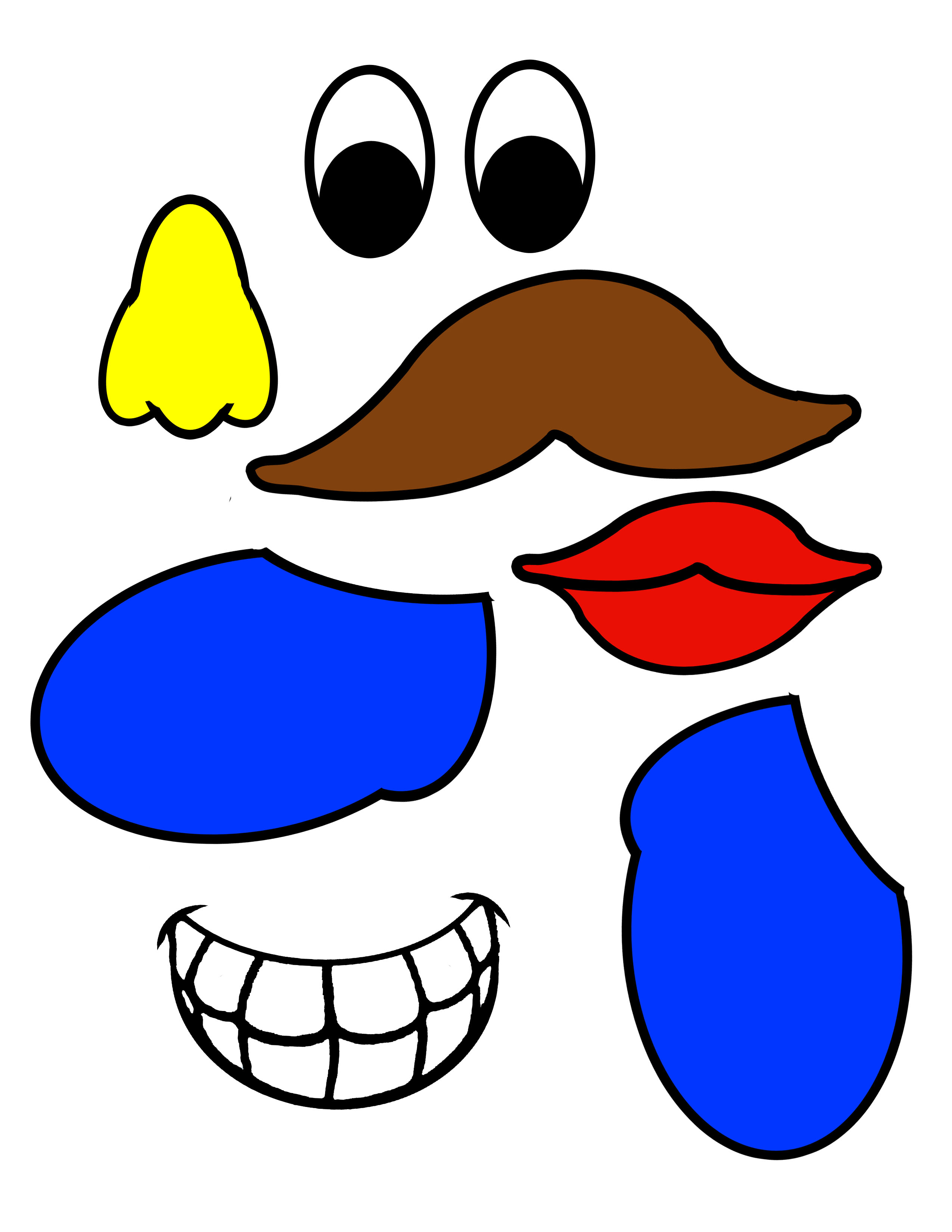 Printable Mr Potato Head Pieces Printable World Holiday