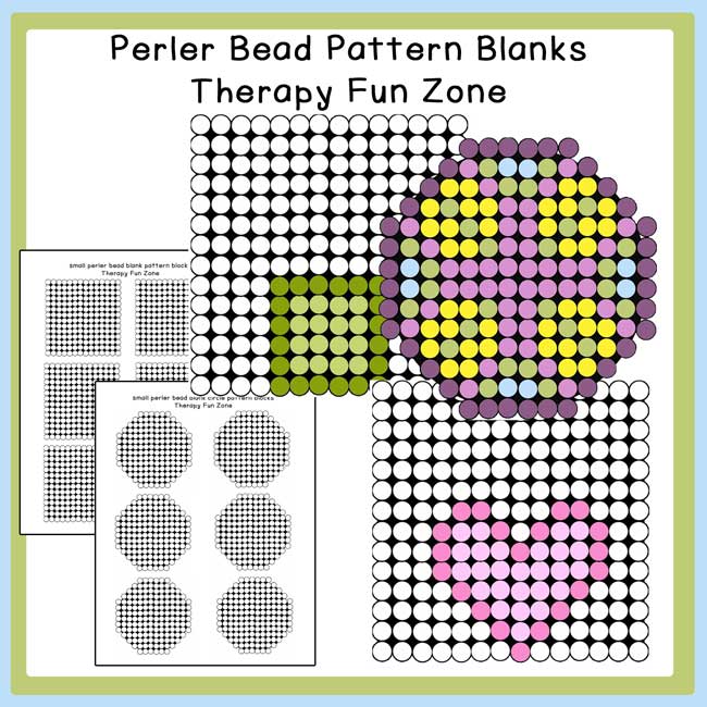 Perler bead blank pattern Therapy Fun Zone Community