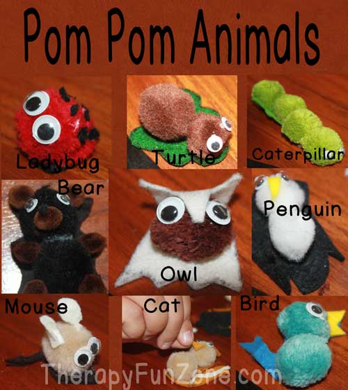 Pom Pom Animal template – Therapy Fun Zone Community